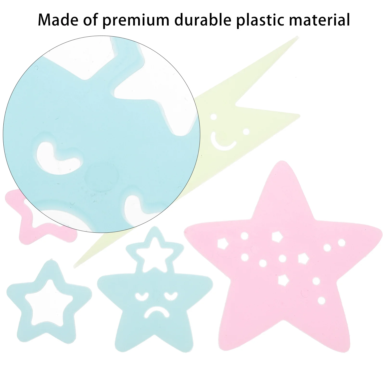 

24 Pcs Luminous Wall Sticker Star Shaped Stickers Pentagram Glowing Decals Decorative