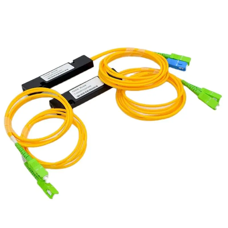 

10PCS FWDM Optical Fiber Wavelength Division Multiplexer 1:2 SC T1550nm R1310/1490 Optical Fiber Equipment Connector Wholesale