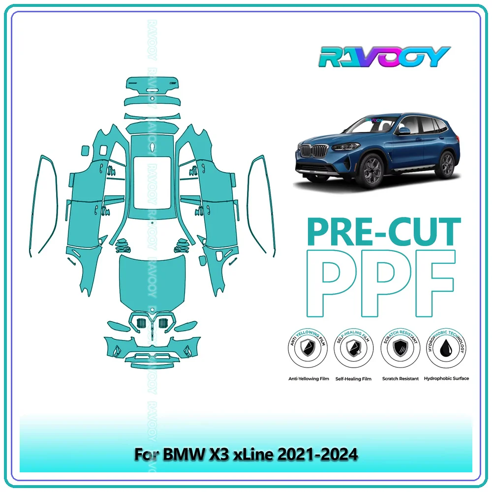 For BMW X3 xLine 2021-2024 Precut TPU Paint Protection Film PPF Full Body Kit Clear Bra Stone Guard EU UK