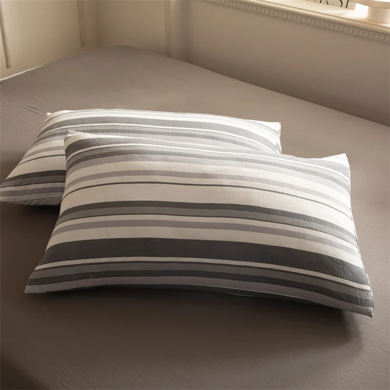 New Single Quilt Cover Washed Cotton Striped Duvet Cover Skin Friendly Breathable Bedding for Double Use 220x240 200x230 180x220