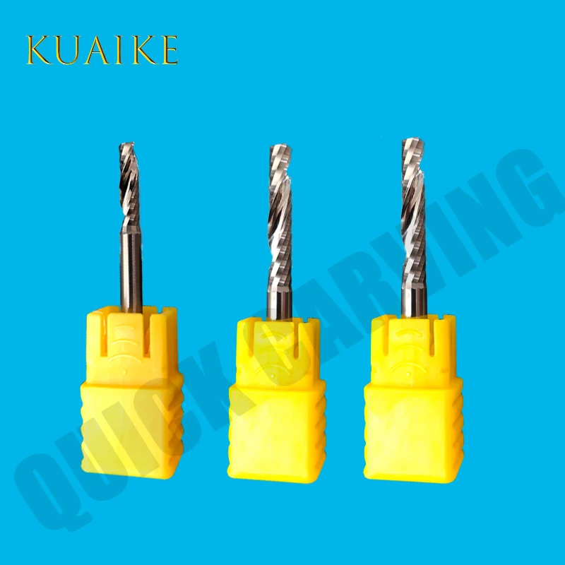 10PCS RUK Milling Cutter RUKDP037 RUKDP038 RUKDP039 Carbide CNC Cutting Machine One Single Flute Mill Tools Ruking Cutter