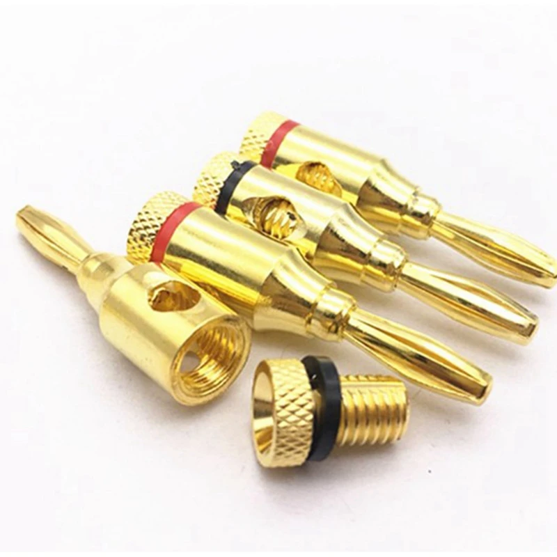 Горячий TTKK 1 комплект кабельных термоусадочных трубок, трубка с проволочной обмоткой 2:1 и 1 комплект вилок типа «банан», открытые винтовые заглушки, разъем аудиоразъема