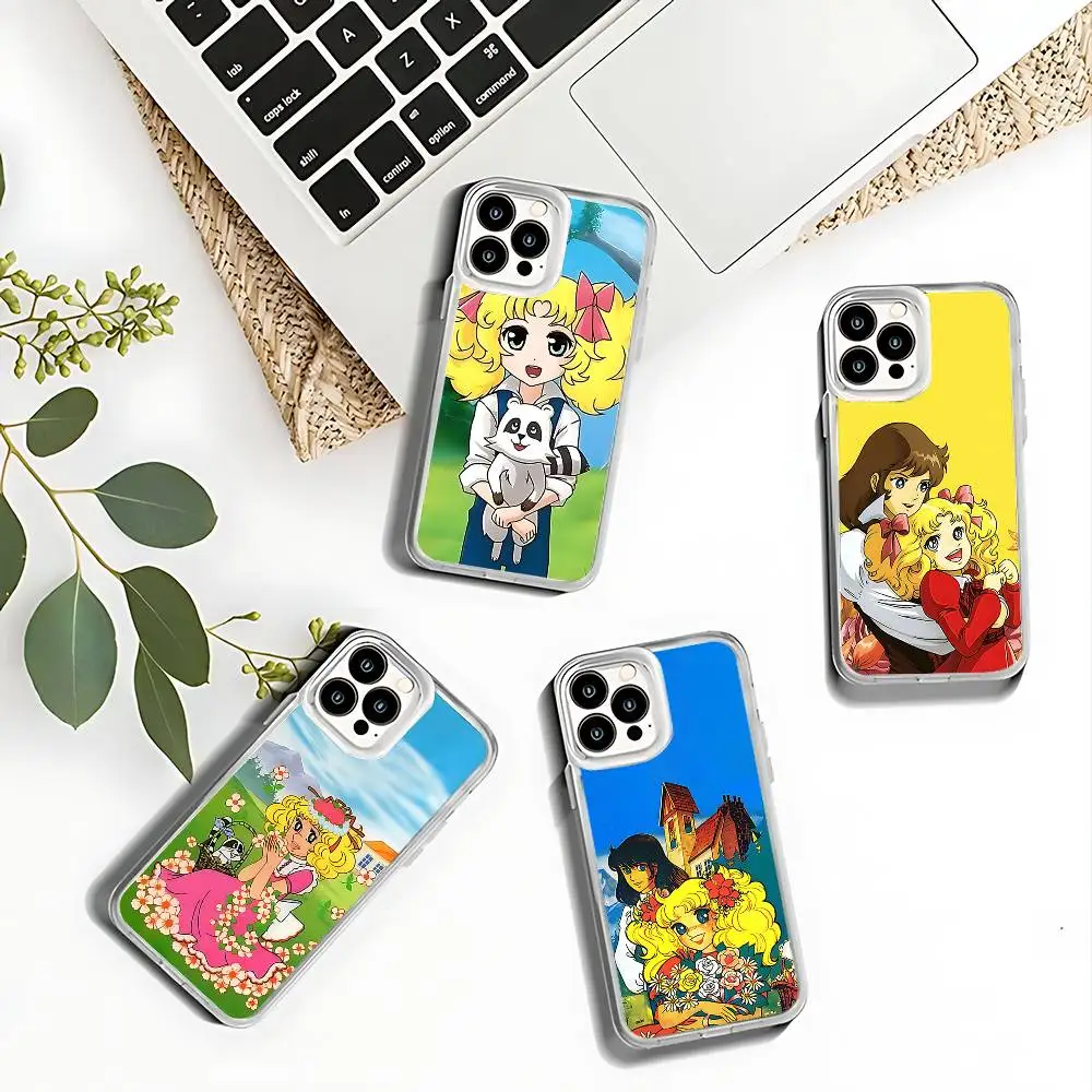 

C-Candy candy Anime Phone Case For iPhone 17,16,15,14,13,12,11 Pro,Max,Plus,X,XS,XR,SE4,E Mini Transparent Soft Cover
