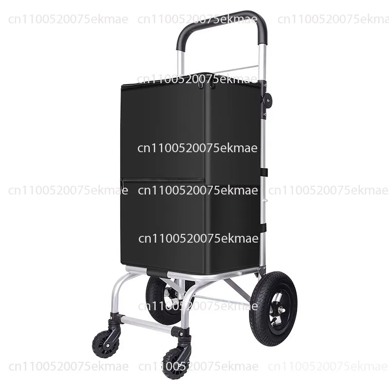 

Четырехколесная тележка для покупок Складная тележка Тележка из алюминиевого сплава