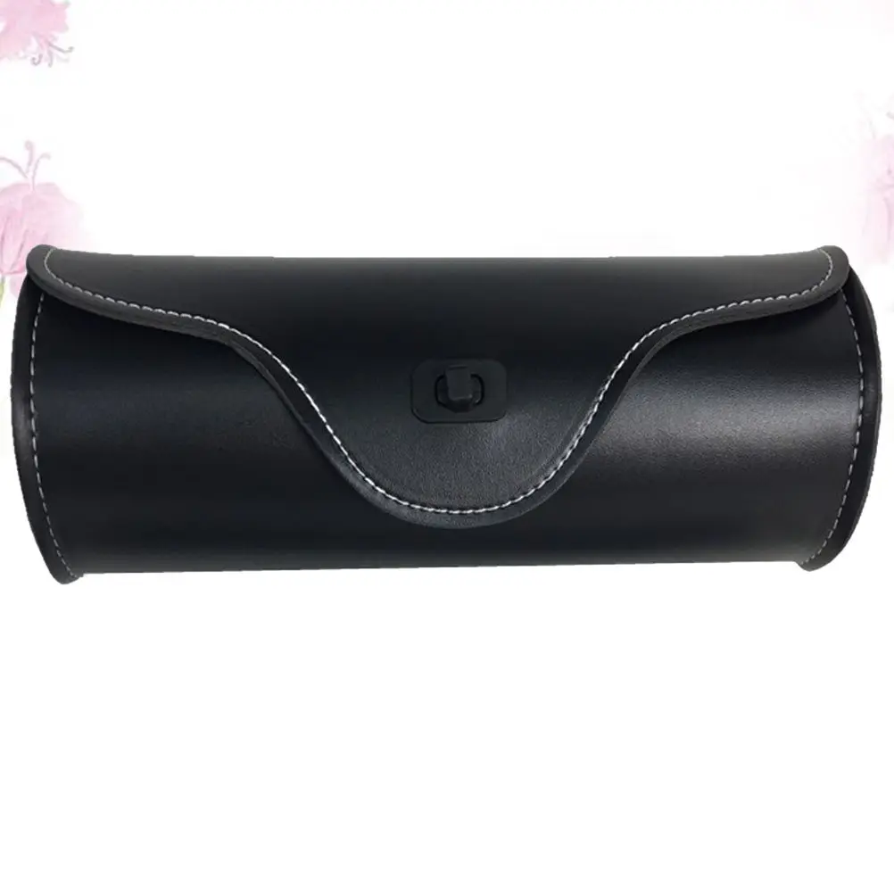 

PU Motorcycle Hanging Bag Black Reliable Saddlebag Side Pouch Wide Storage Space for Tools Personal Items