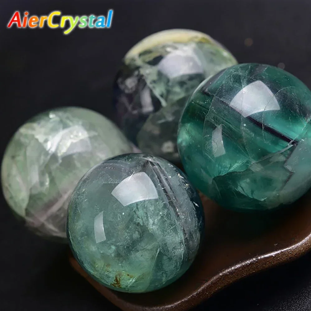 Natural Quartz Crystal Ball Color Fluorite Spheres Polished Massage Reiki Healing Exquisite Room Decor Ore Souvenirs Gift 1pc