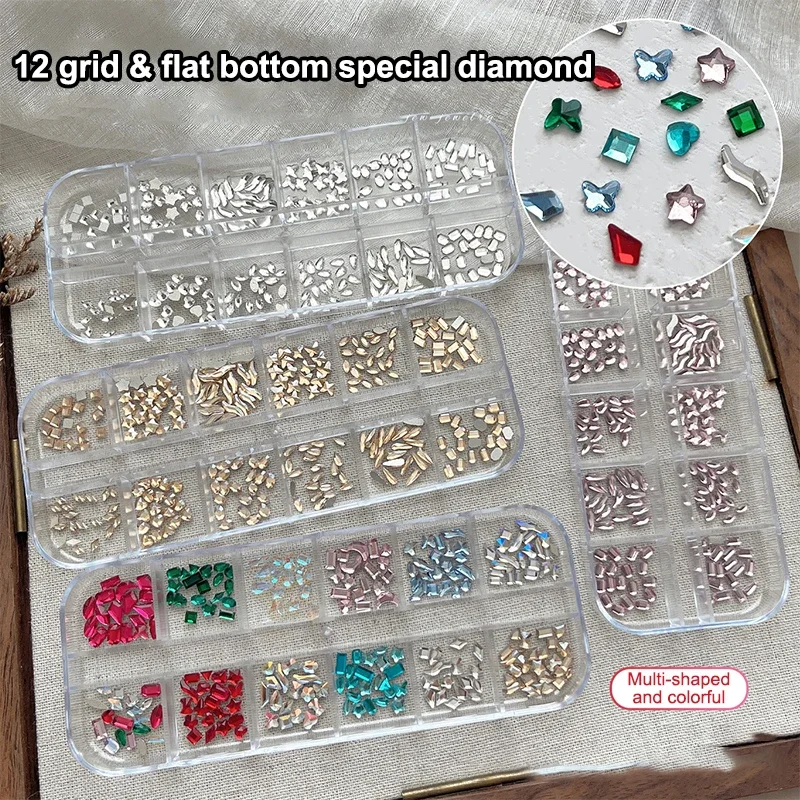 12 Grids Dental Crystal Fashion Teeth Gems Beauty Diamond Tooth Jewelry Ornaments Butterfly Tooth Gems Teeth Jewelry Gem Decor