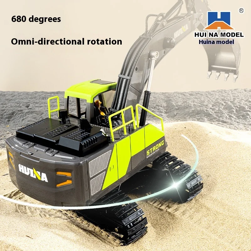 Huina Nowy Produkt 1661 Zdalnie Sterowany Pojazd Inżynieryjny 1:18 Proporcjonalna Symulacja Elektryczny Koparka Model Półstopowy