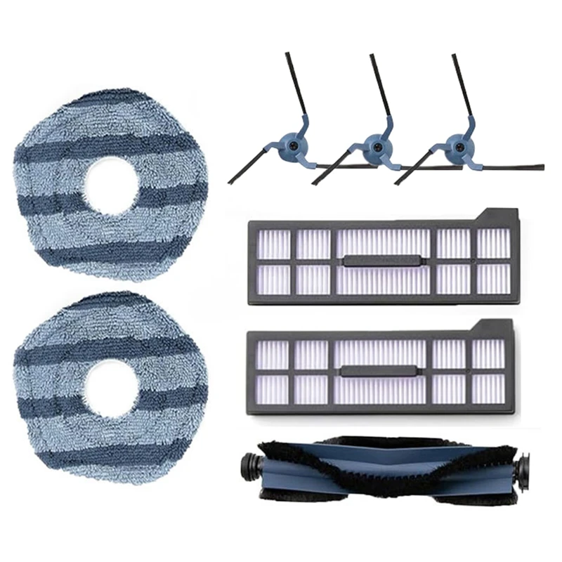 For Eufy X10 Pro Omni Replacement Parts Accessories Main Side Brush Hepa Filter Mop Cloth Dust Bags