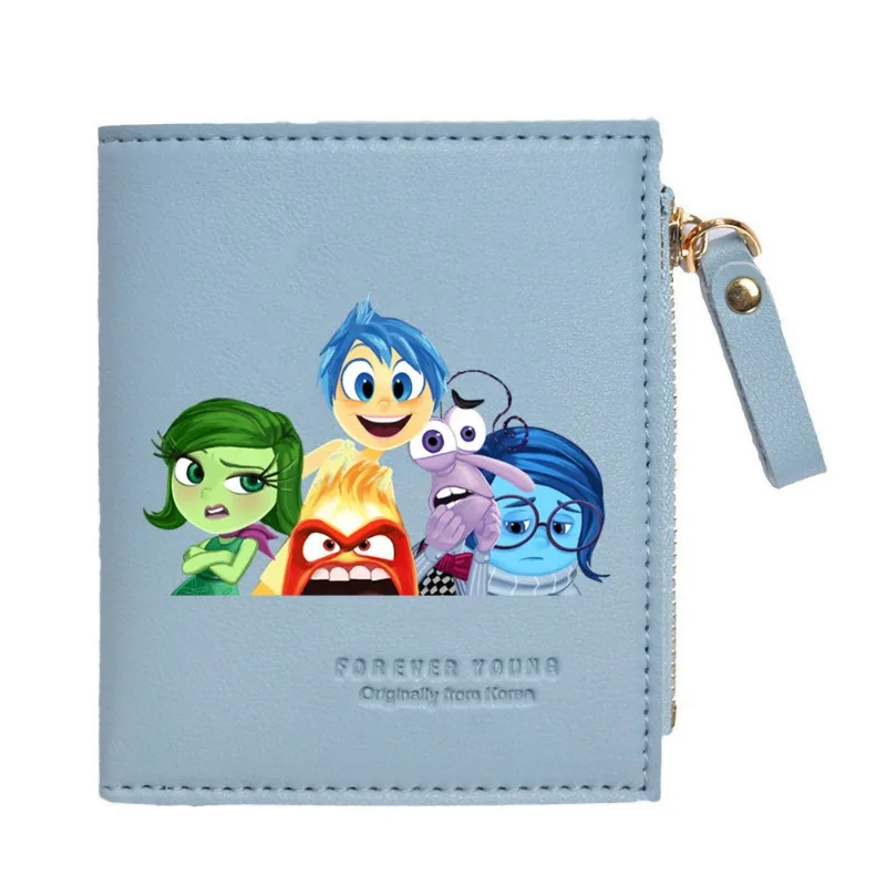 Inside Out 2 Portafogli Donna Uomo Portamonete Portamonete Tristezza Tasca portamonete Cartoon Anime Portamonete Porta carte corto Borsa