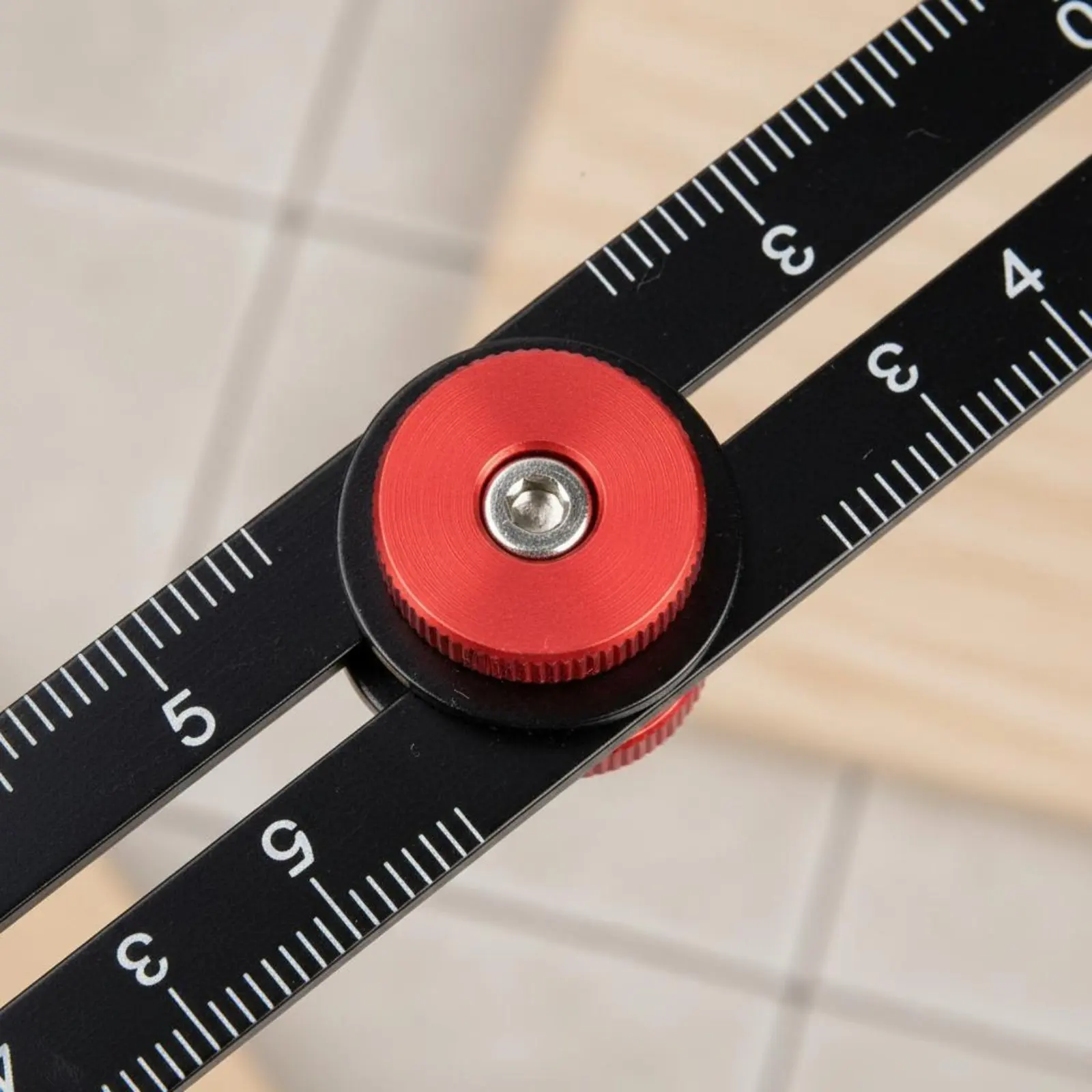Six-Sided Angleizer Tool Portable Folding Angle Ruler Multi-Angle Measuring Ruler Metric & Customary Units Tile Hole Tool