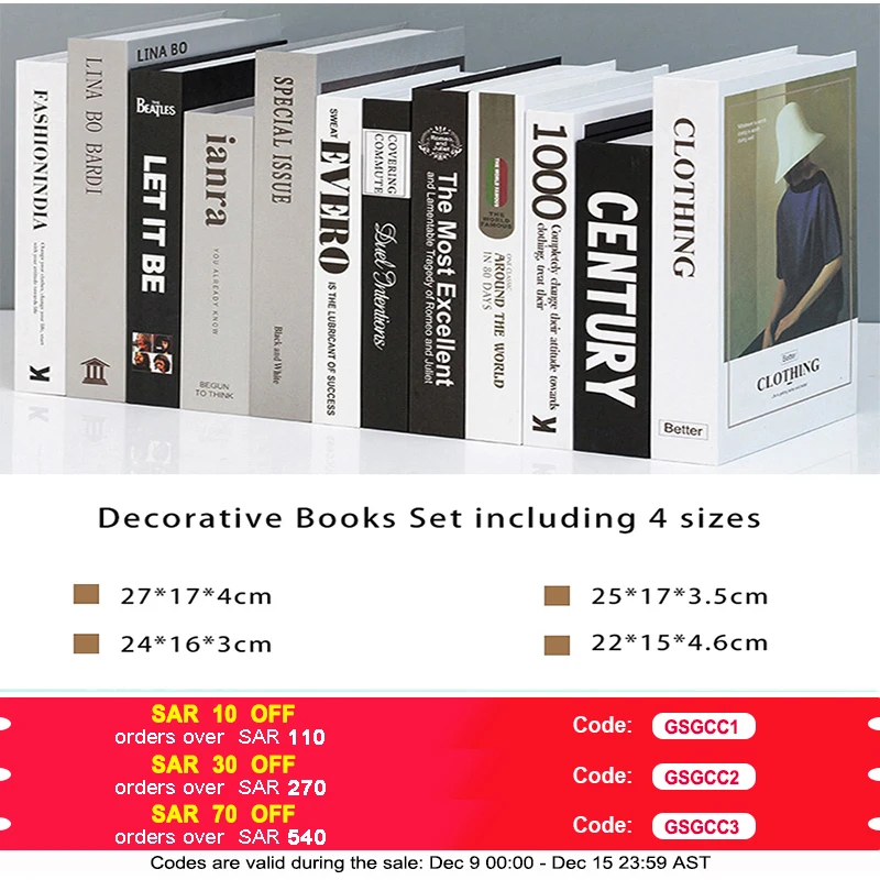 Decorative Books Set 12 Pieces Fashion Fake Book Modern Hardcover Decoration for Table Shelf Decor Book Display