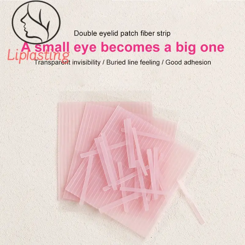 Natural Lasting Double Eyelid Fiber Invisible Transparent Double Sided Strip Adhesive Fiber Stretch Eye Makeup Tools