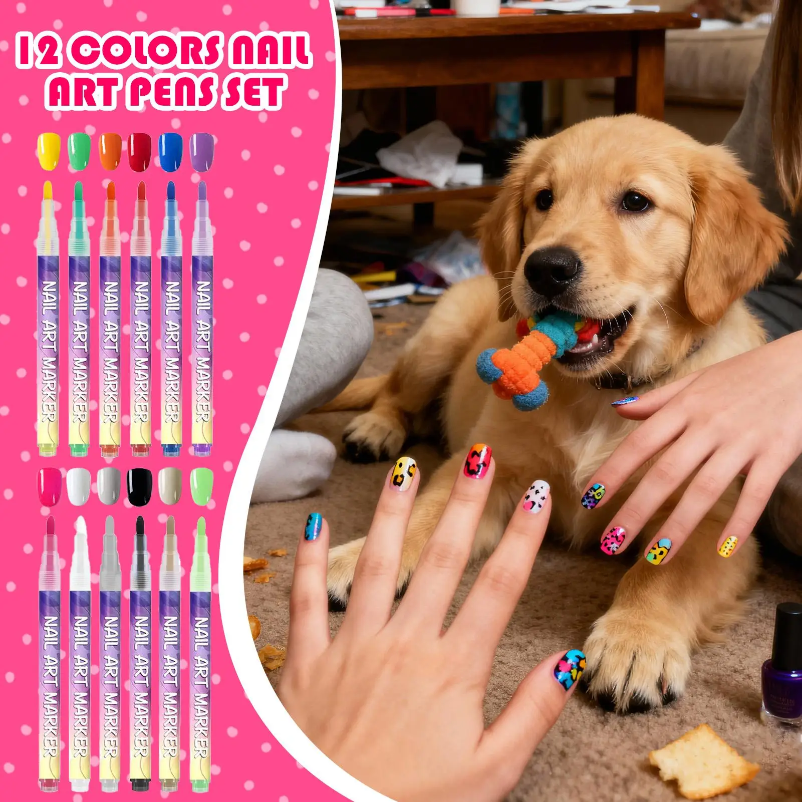 マニキュアペン 12 色 3D マニキュアペン爪描画マーカー女性用ホームサロンパーティーフォーマル結婚式旅行