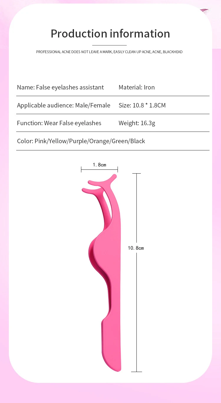 1 Pc Falsche Wimpern Pinzette Gefälschte Wimpern Applikator Make-Up Werkzeuge Hilfs Curler Nerz Wimpern Professionelle Pinzette Werkzeuge – Detail 1