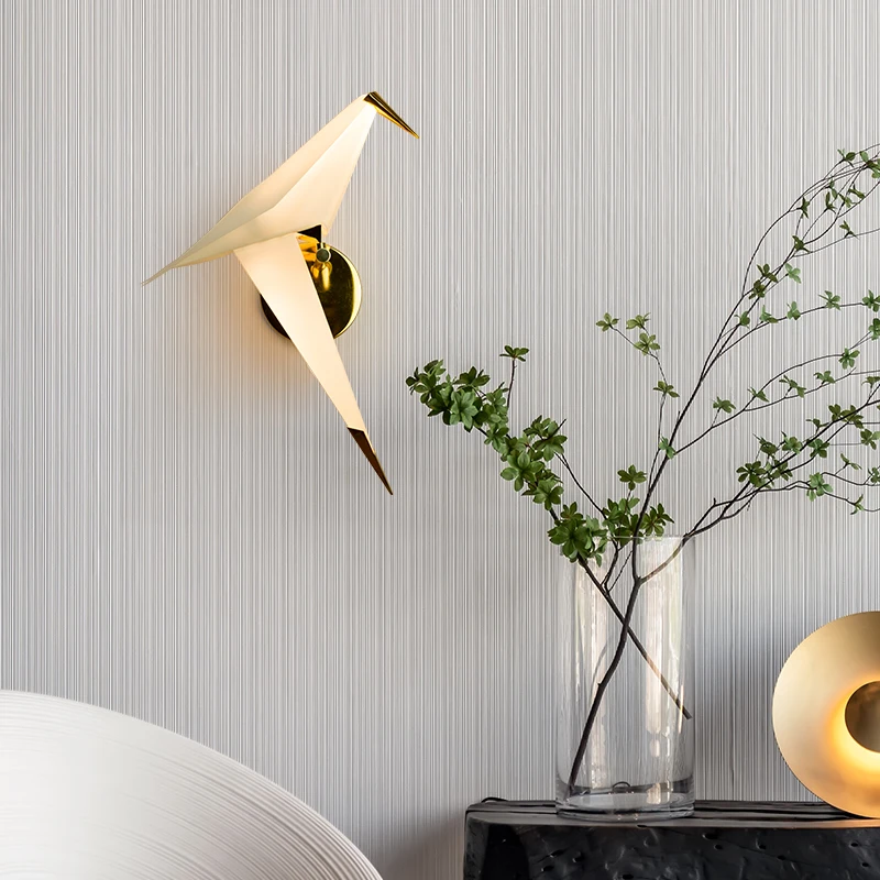 

Postmodern LED Bird Wall Light Fixture for Aisle Background Wall Bedside Wall Sconce Lamp Hardware Acrylic Wall Light Fixture