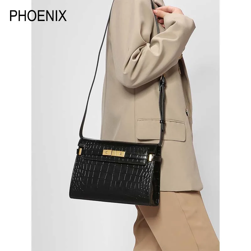 Fashion Leather Shoulder Bag For Women Designer Purse Luxury Handbag Top Quality Crocodile Ladies Crossbody Bag 2024