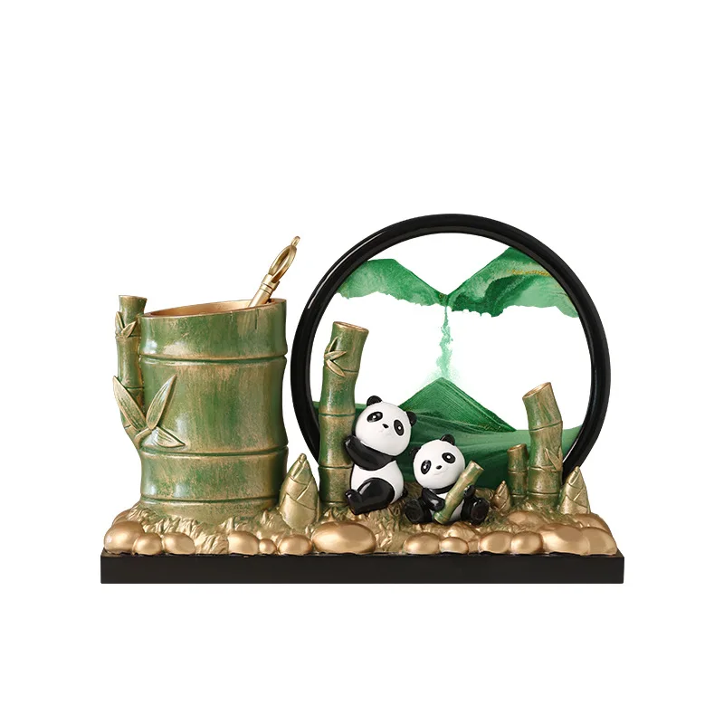 Sheng pen holder quicksand painting soft home desktop decoration, gift ornament for friends and girlfriends