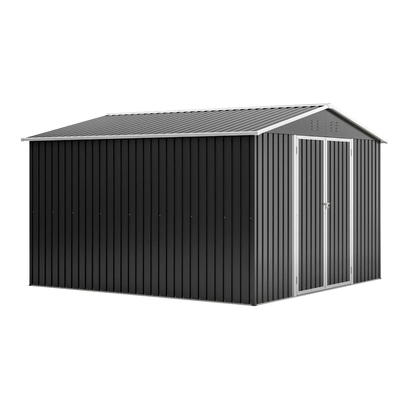 

Metal Garden Shed Waterproof Lockable Door Outdoor Storage Utility Shed for Backyard Garage and Patio Organization