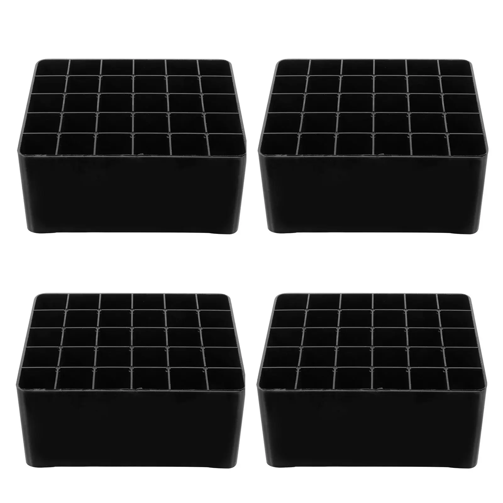 

4pcs Black 30 Holes Pen Box Marker Base Desk ganizer Stationery Container Plastic Pencil Holder Lightweight Storage