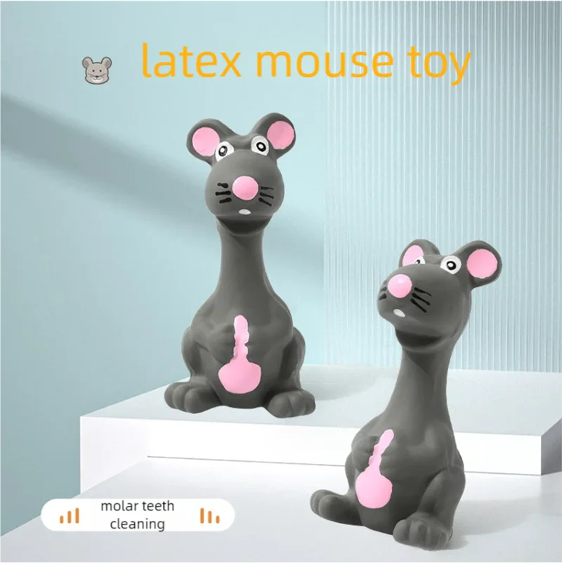 

Pet gnawing sound toy latex gray mouse grinding teeth cleaning dog cat toy