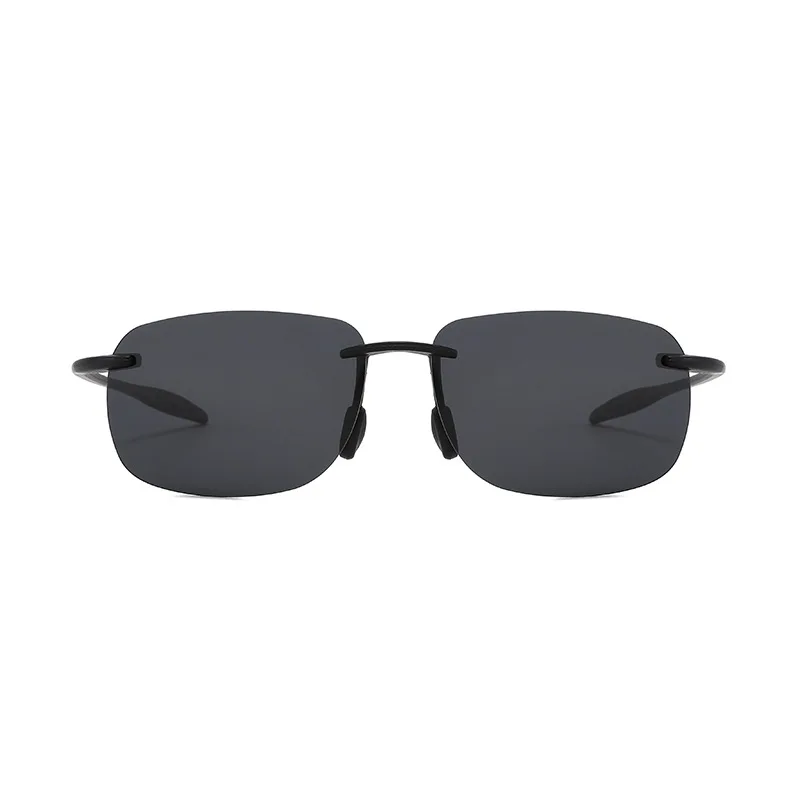 New TR90 Men Polarized True Film Sports Cycling Sunglasses Frameless Outdoor Sun Glasses for Men and Women Ultra Light Eyewear