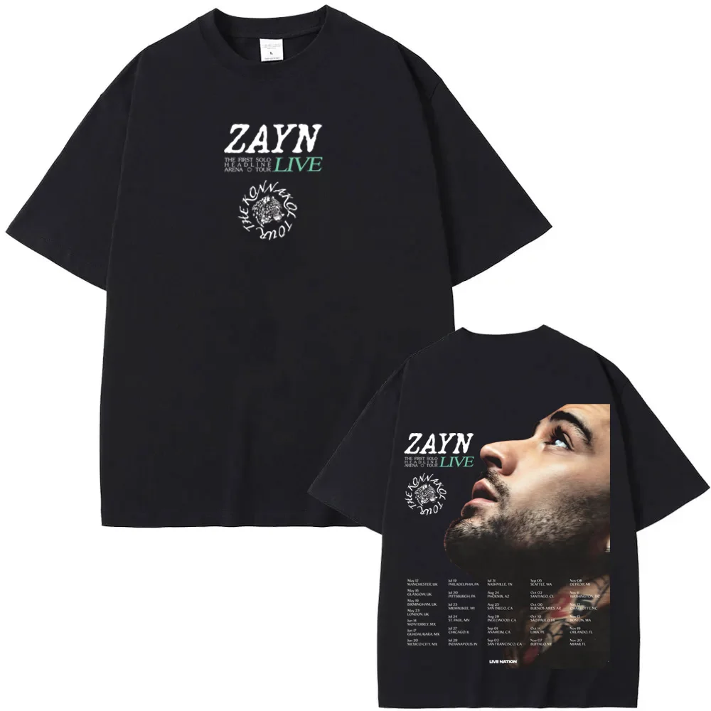 Zayn Malik T-Shirt American singer THE KONNAKOL TOUR High Quality Tee-shirt Sleeve Women/men cotton Gothic Casual Tshirt