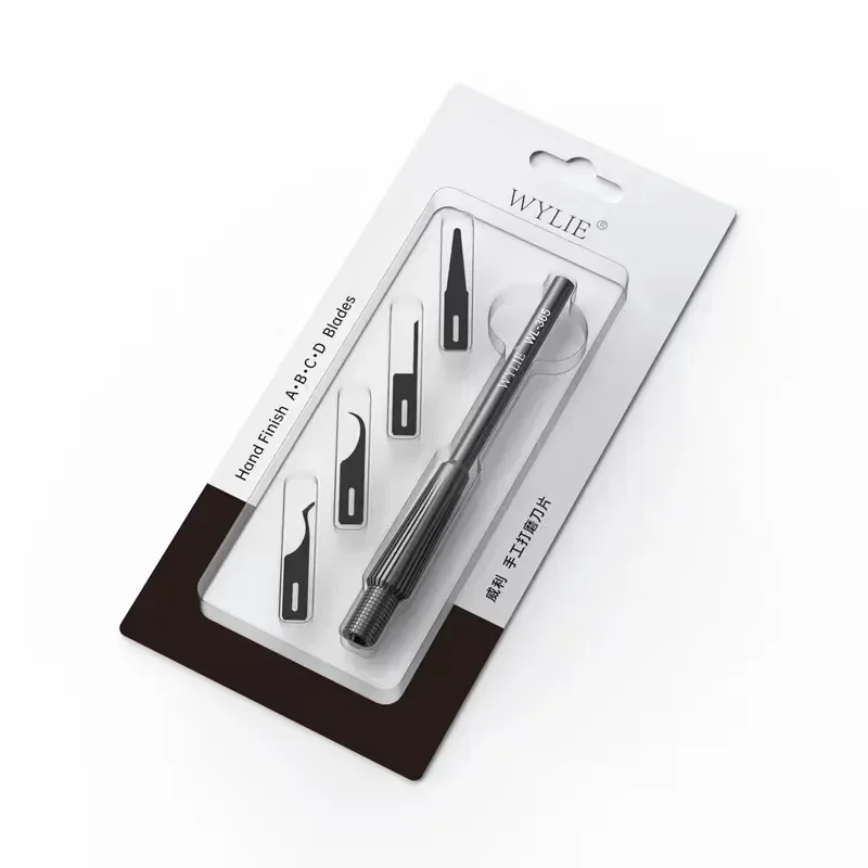 WYLIE WL-365 4 IN 1 Multifunctional Knife Hand Polished Ultra Thin Blade Set Phone Motherboard Glue Removal IC CPU Prying Tools