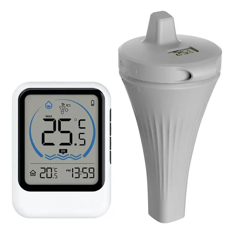 -[Cilae-17R] Pool Thermometer With Temperature Sensor For Pool Fish Tank Bathtub Water Temperature Gauge Temperature Monitor