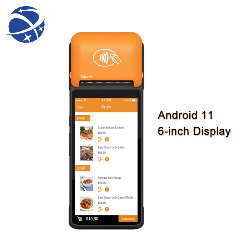 YYHC Telpo M1 6-inch android 12 smart mobile pos system restaurant/canteen/retail