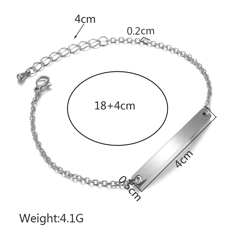 Kissmoon Custom Engrave Name Bracelet for Women Stainless Steel Heart Star Crown Butterfly Charms Bracelet Christmas JewelryGift