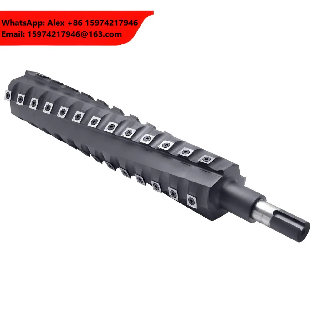 KINCNC Custom 4x14 56 TCT Wood Shaving Machine Helical Spiral Cutter Head With Long Service Life For Wood Planing