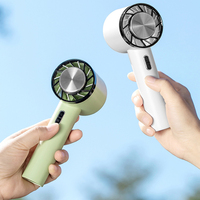 Mini Portable Handheld Fan Cold Compress Air Cooling Fan 2200mAh USB Rechargeable Electric Fan Outdoor Handy Bladeless Turbo Fan