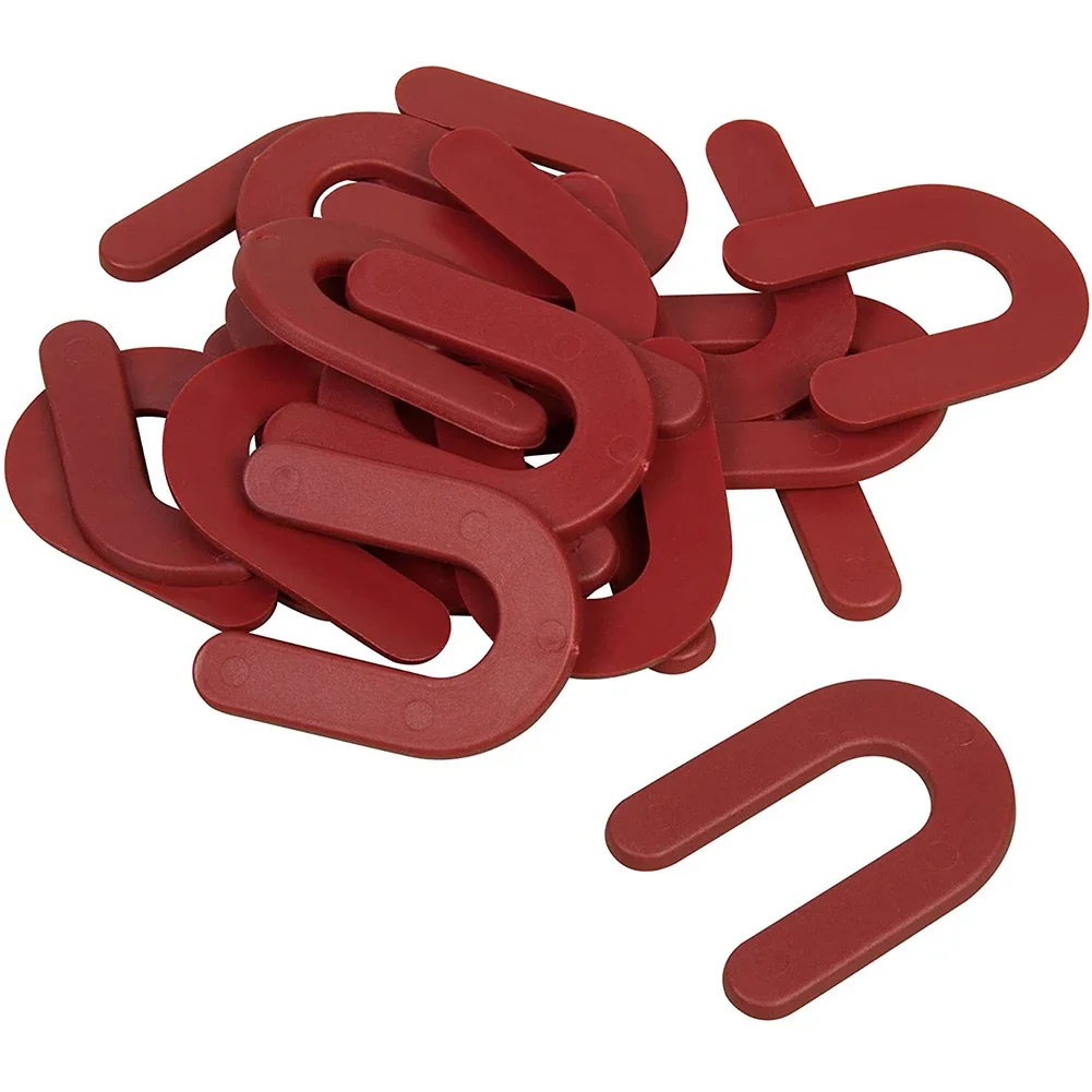 100pcs U-Shaped Horseshoe Spacers PP Tile Spacers Red Spacers 1/8 Inch Horseshoe Spacers Horizontal Vertical Tile Installation