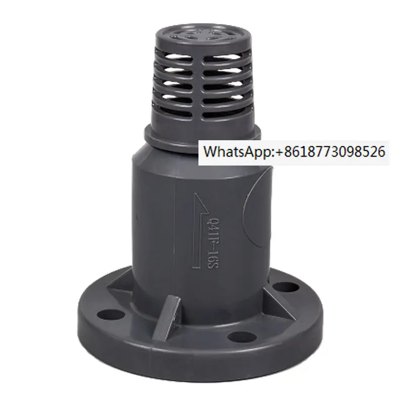 UPVC flange bottom valve, PVC ball core bottom valve, all plastic, corrosion resistant, acid and alkali resistant H41F-10U