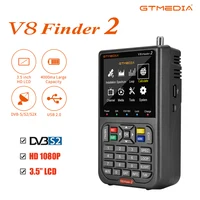 GTMEDIA V8 Finder2 Buscador de satélite Digital FTA DVB-S/ S2/ S2X Receptor detector de señal Pantalla LCD para ajustar el plato de TV satinada