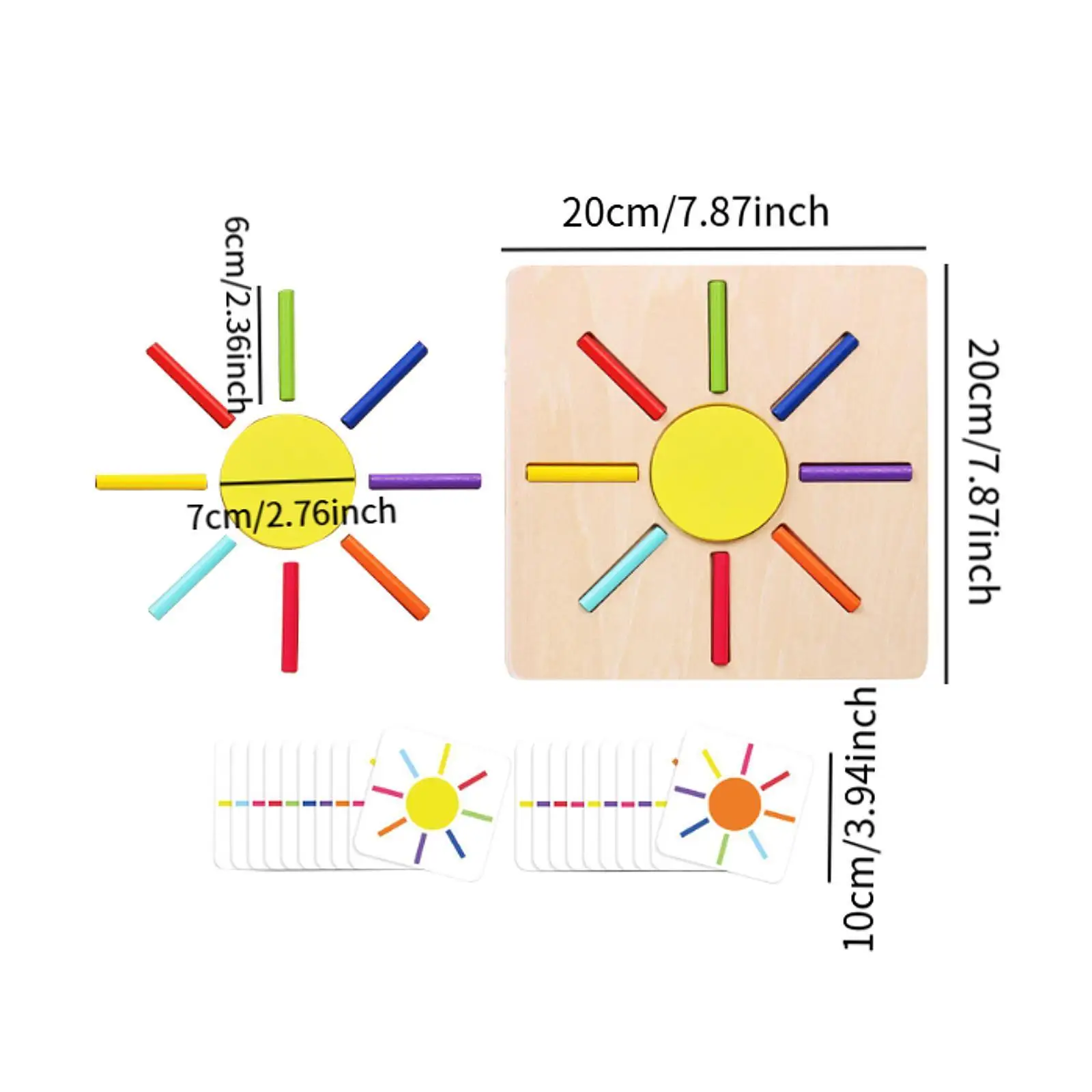 Giocattolo di coordinazione occhio-mano giocattolo per l'ordinamento dei colori per l'apprendimento in legno per i giocatori