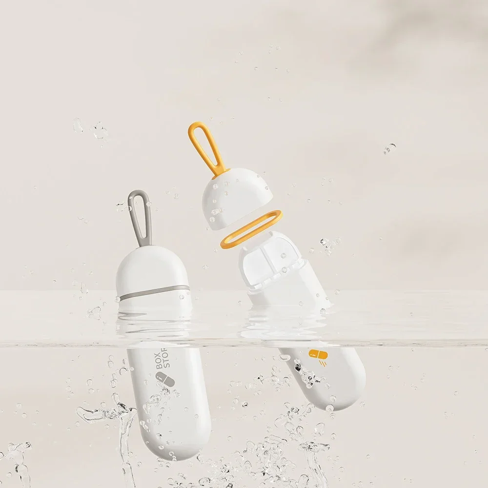 

Mini Pill Splitter & Storage Case – 3-Space Daily Medication Organizer, Easy Carry Tiny Box