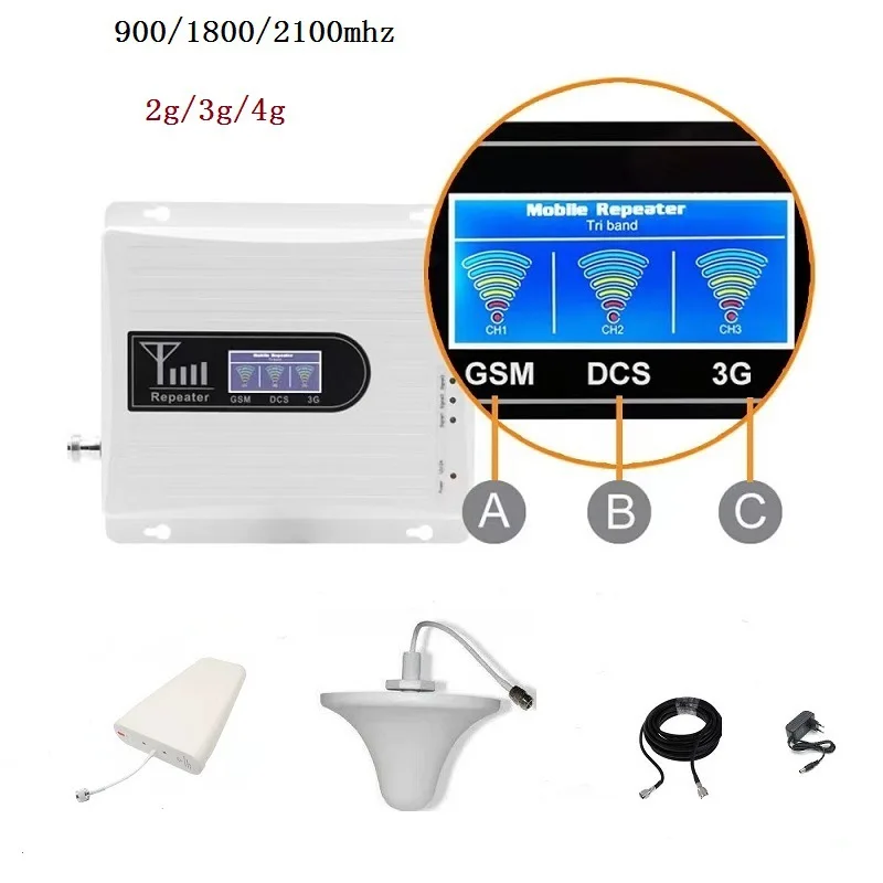 

3-частотный Усилитель 2g/3g/4g90 0/1800/2100