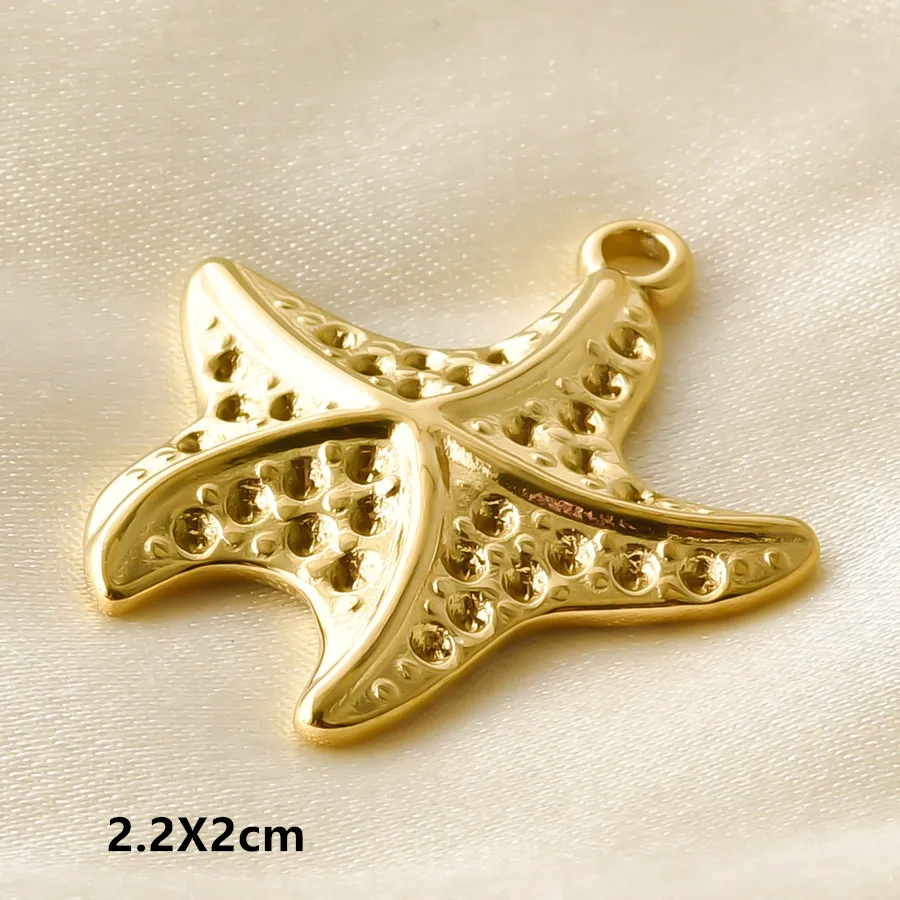2/6 Stück echt vergoldete Anhänger mit Meeresmotiven, Emaille-Wellen, Seepferdchen, Schildkröte, Edelstahl-Charms für die Schmuckherstellung, Schlüsselanhänger, Großpackung – Detail 25