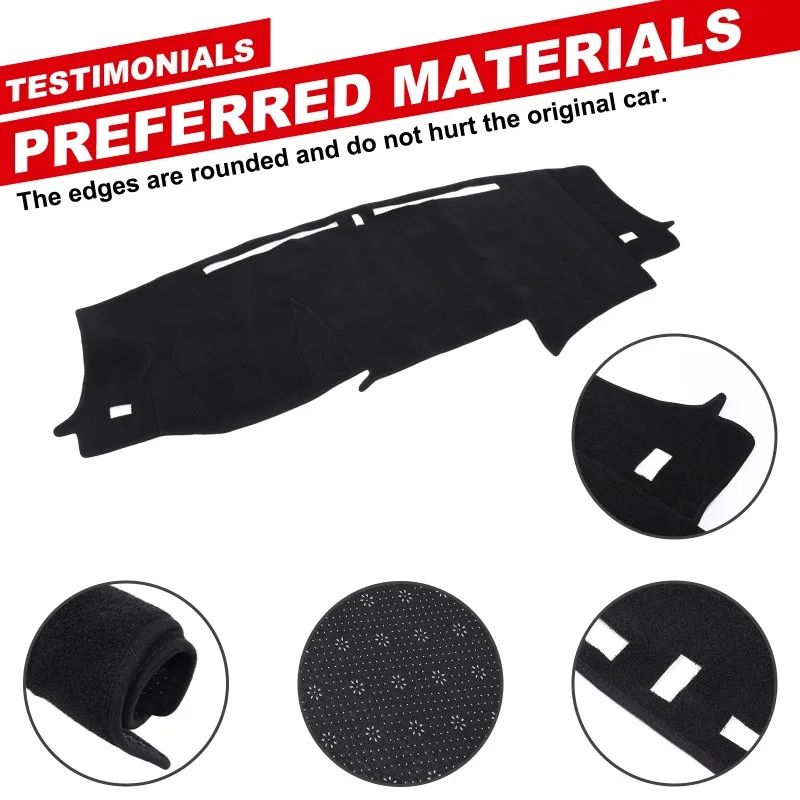 البوليستر لهوندا بايلوت 2016-2022 (الببتيد لليد اليسرى) لوحة القيادة ظلة الشمس حماية حصيرة غطاء وسادة تقليم اكسسوارات السيارات #6