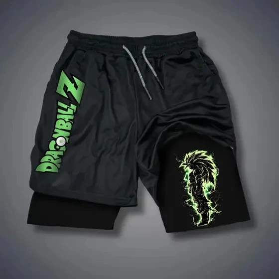 2026 Hot Dragon Ball 3D Printed Goku Vegeta Double Layer Shorts Parent-child S-2XL Trendy Hot Sale Streetwear