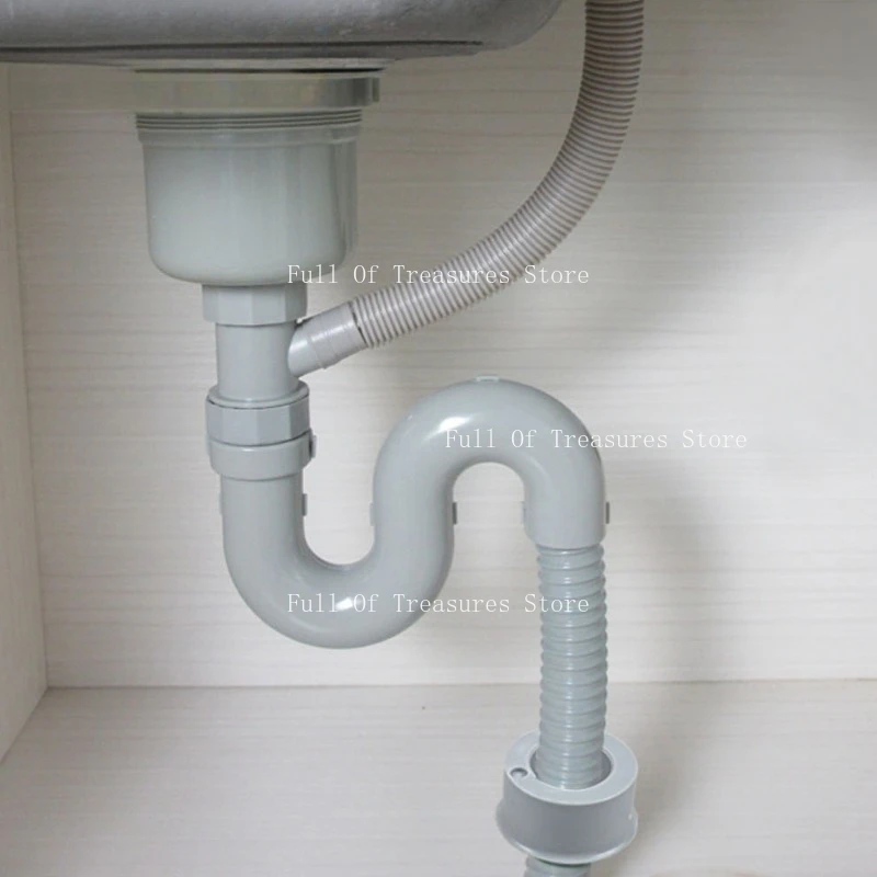 Kitchen sink sewer pipe single slot, vegetable basin, dishwashing water lengthening, boiling water drainage accessories GT001