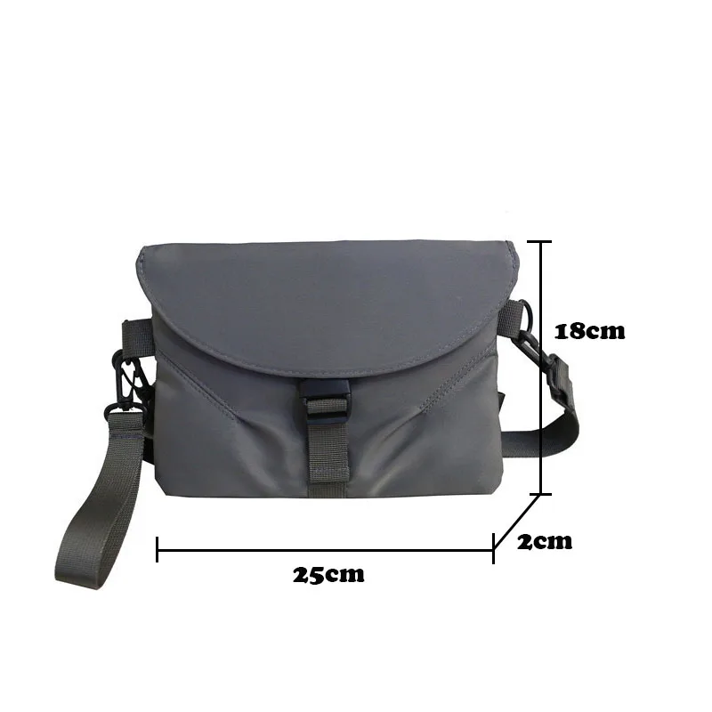 Waterproof Men Fashion Shoulder Bag Nylon Solid Color Messenger Bags Phone Pouch Unisex Men Handbag Casual Women Crossbody Bag