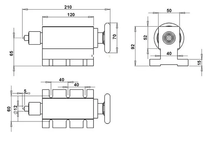 CNC Tailstock for Rotary Axis,A Axis,4th Axis, CNC Router Machine 50mm Engraving Milling Tool