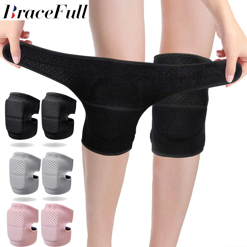 Adjustable Knee Pad,Anti-Slip Padded Sponge Knee Brace Breathable Elastic Knee Support for Football Volleyball Dance Skating