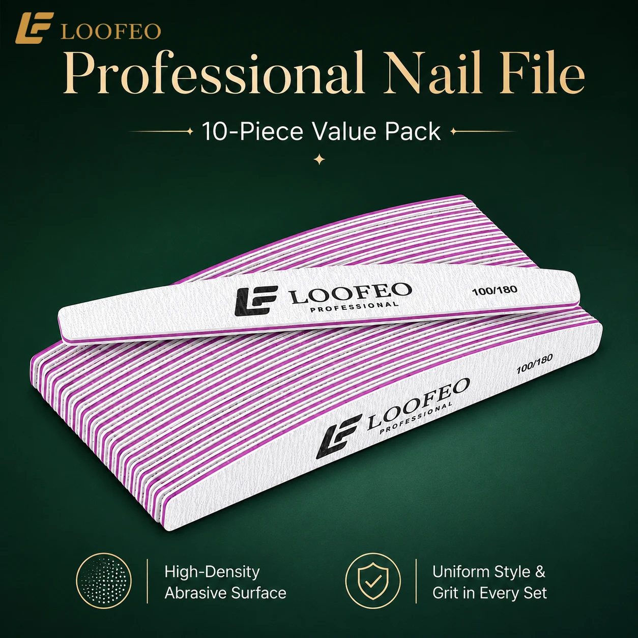 10Pcs Nail Files Set Half Moon - огляд і ціна Sanding Stick Set