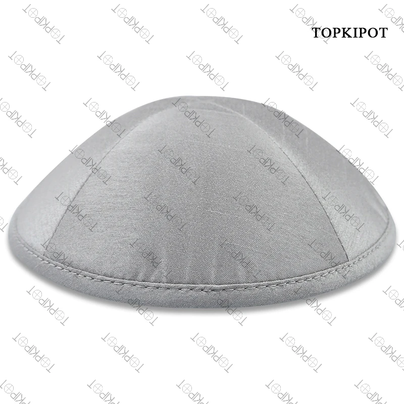 

Silver-gray ding Wholesale Cotton Twill Kippa Judaica Hat Custom Logo Bar Mitzvah Yarmulke Jewish Kippot for Wedding Gift.
