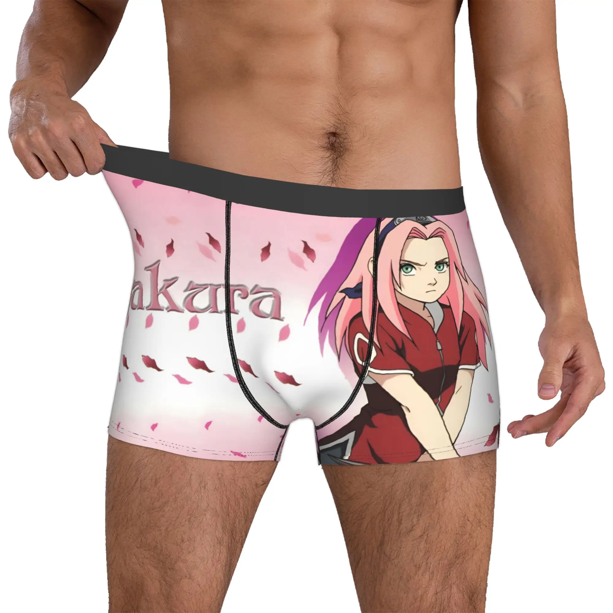 Maßgefertigte S-Sakuraes H-Harunoes Comic-Unterwäsche für Männer Dehnbare Klassische Unterhose    Boxershorts, weiche Unterhosen für Herren