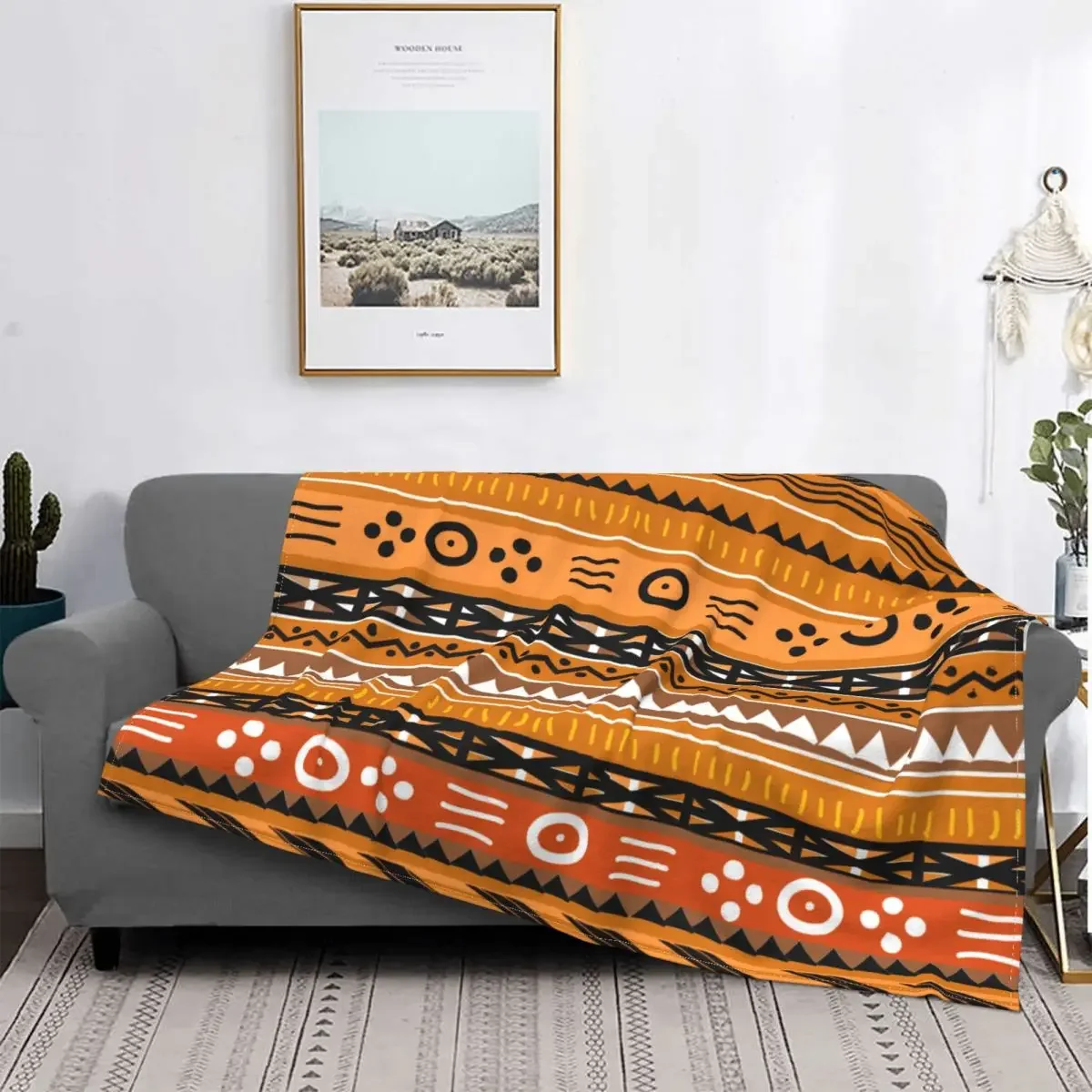 Shango Tribal Design Duvet Cover Blankets Flannel Decoration African Super Warm Throw Blankets for Bedding Travel Bedspreads